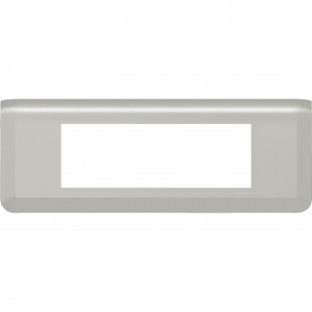 Рамка LEGRAND MOSAIC 6 модулей - алюминий Рамка LEGRAND MOSAIC 6 модулей - алюминий