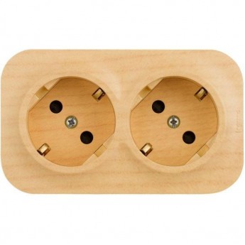 Розетка LEGRAND 2-м ОП Quteo 16А IP20 250В 2х2P+E с заземл. защ. шторки дерево Розетка LEGRAND 2-м ОП Quteo 16А IP20 250В 2х2P+E с заземл. защ. шторки дерево