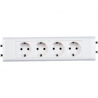 Розетка LEGRAND 4 х 2К+3 Программа Mosaic для установки в кабель-канале автоматические клеммы стандартная белый