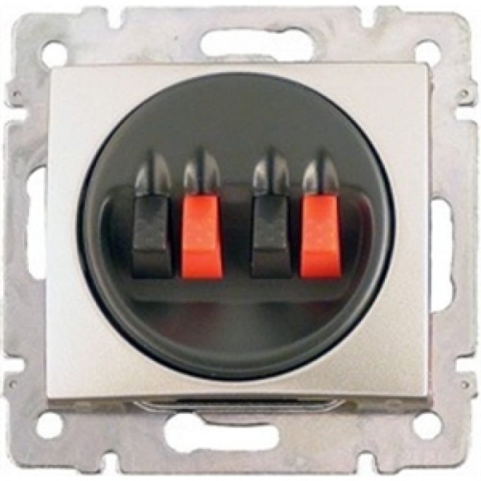 Розетка LEGRAND для колонок Valena двойная алюминий 770124