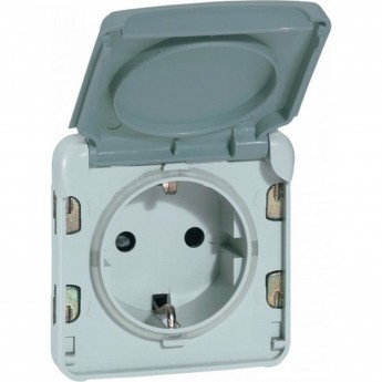 Розетка LEGRAND PLEXO 2К+З нем. ст., безвинтовые зажимы Розетка LEGRAND PLEXO 2К+З нем. ст., безвинтовые зажимы