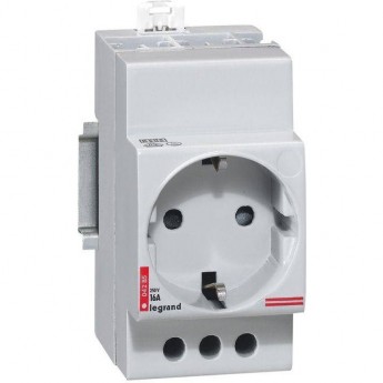 Розетка на DIN-рейку LEGRAND нем. станд. 2К+З 16А Розетка на DIN-рейку LEGRAND нем. станд. 2К+З 16А
