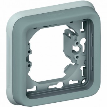 Суппорт с рамкой LEGRAND Plexo для встроенного монтажа 1 пост, серый Суппорт с рамкой LEGRAND Plexo для встроенного монтажа 1 пост, серый