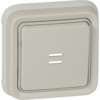 Выключатель кнопочный LEGRAND СП PLEXO 10А НО+НЗ с подсветкой белый Выключатель кнопочный LEGRAND СП PLEXO 10А НО+НЗ с подсветкой белый