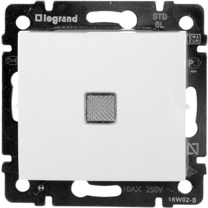 Выключатель LEGRAND Valena с подсветкой до 10А 250В (2500 Вт), белая 774410