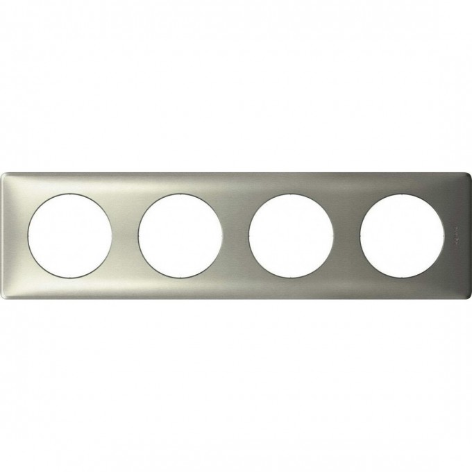 Рамка LEGRAND Celiane металлик 4 поста титан 068904