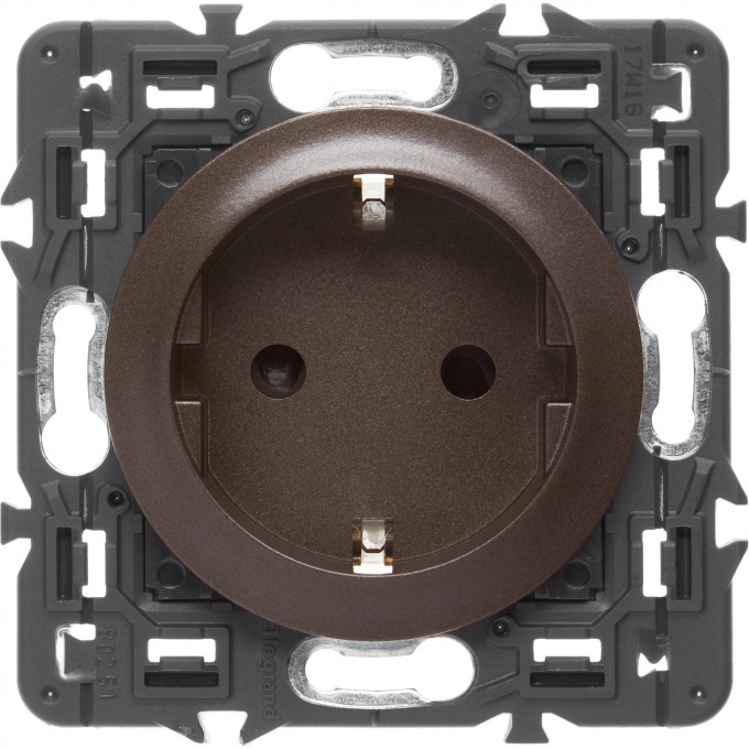 Розетка LEGRAND Celiane силовая 2К+З на винтах графит SET-1-067161-02