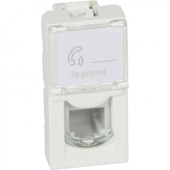 Розетка LEGRAND Mosaic RJ11 1 модуль, белый